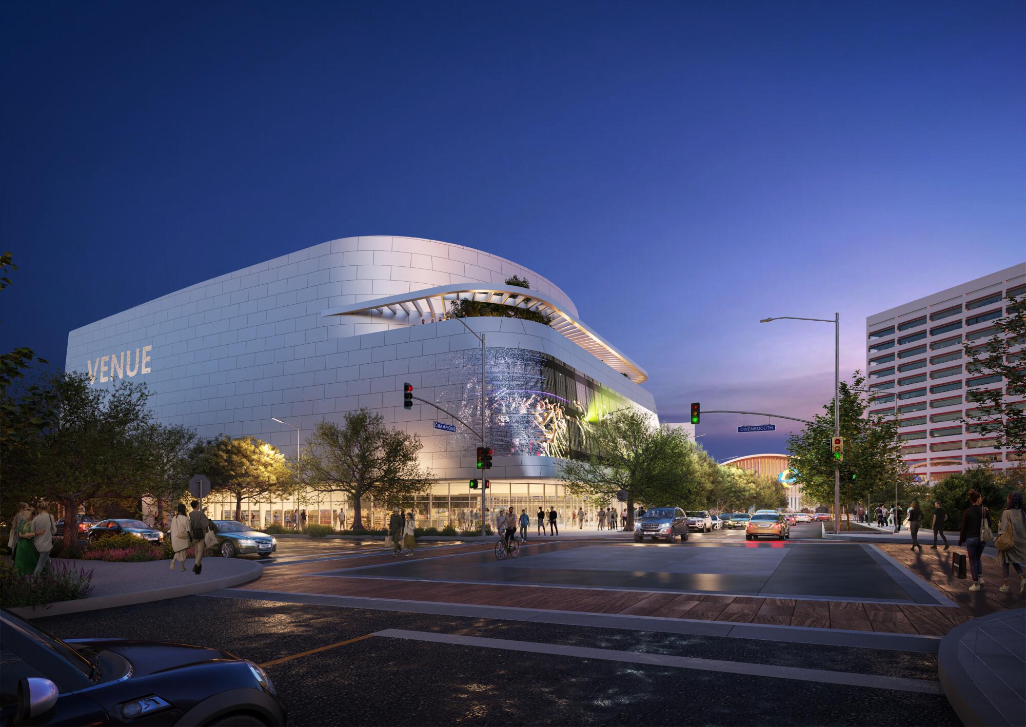An artist's rendering of a planned $10 billion residential and retail project at Warner Center.