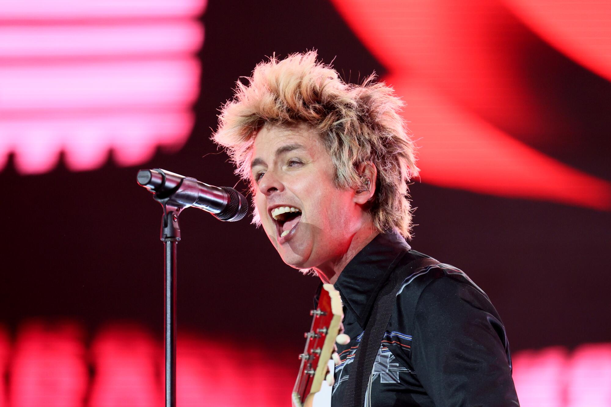 Green Day's Billie Joe Armstrong onstage.