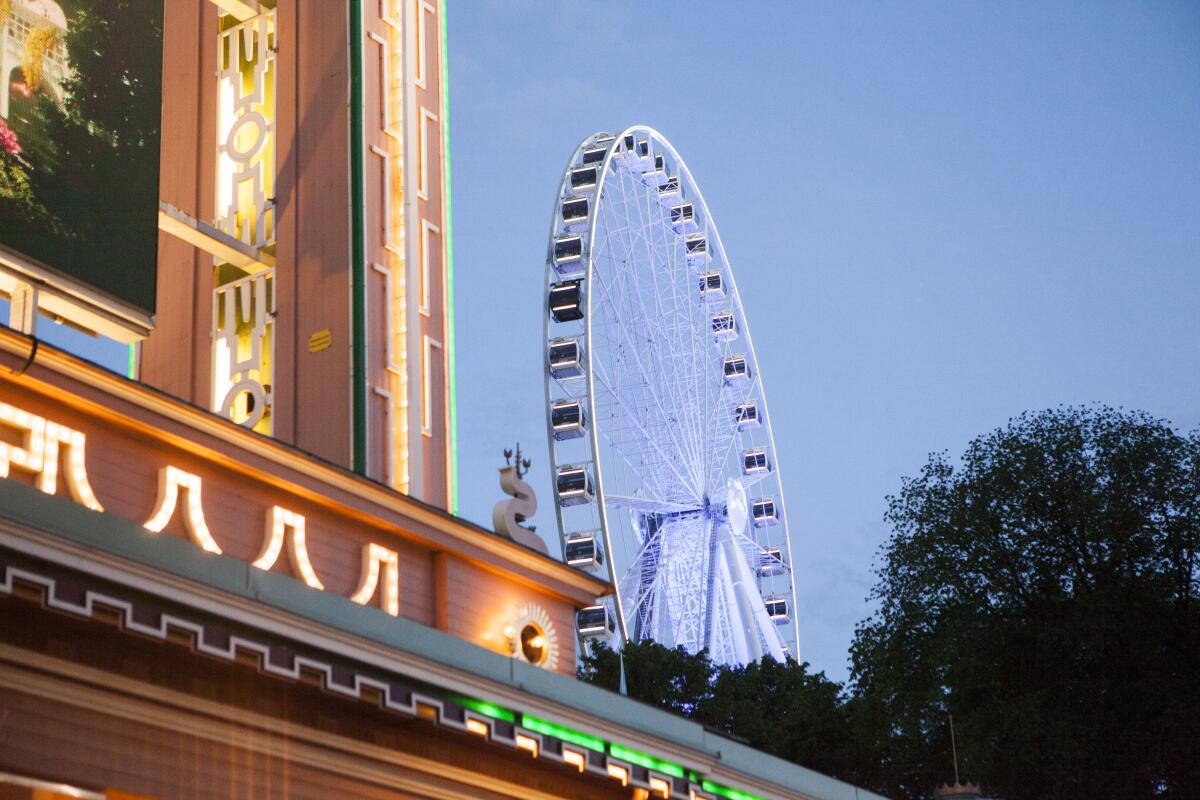 A look at a Ferris wheel at Sweden's Liseberg.