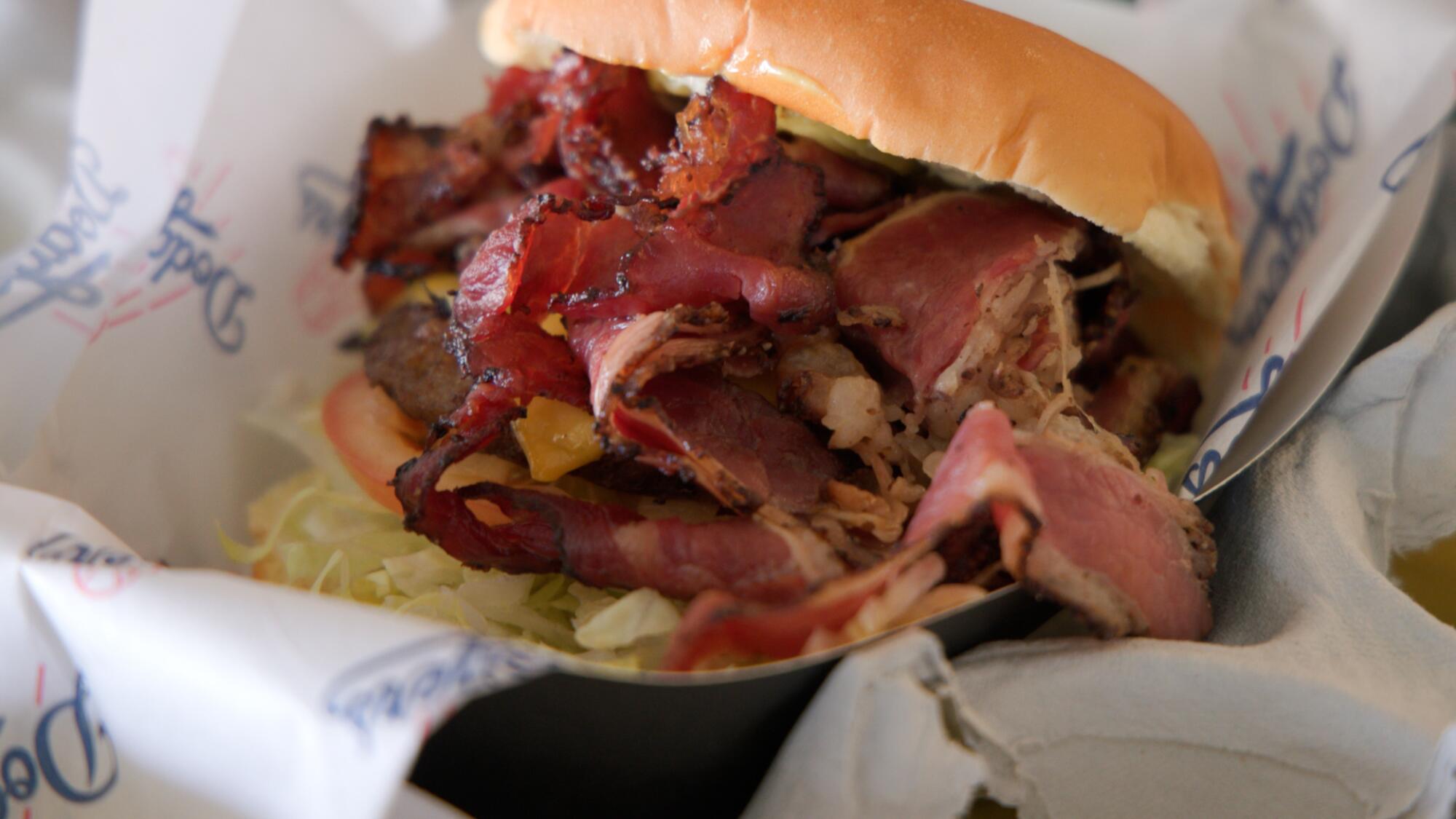 The pastrami burger from Dodger Stadium.