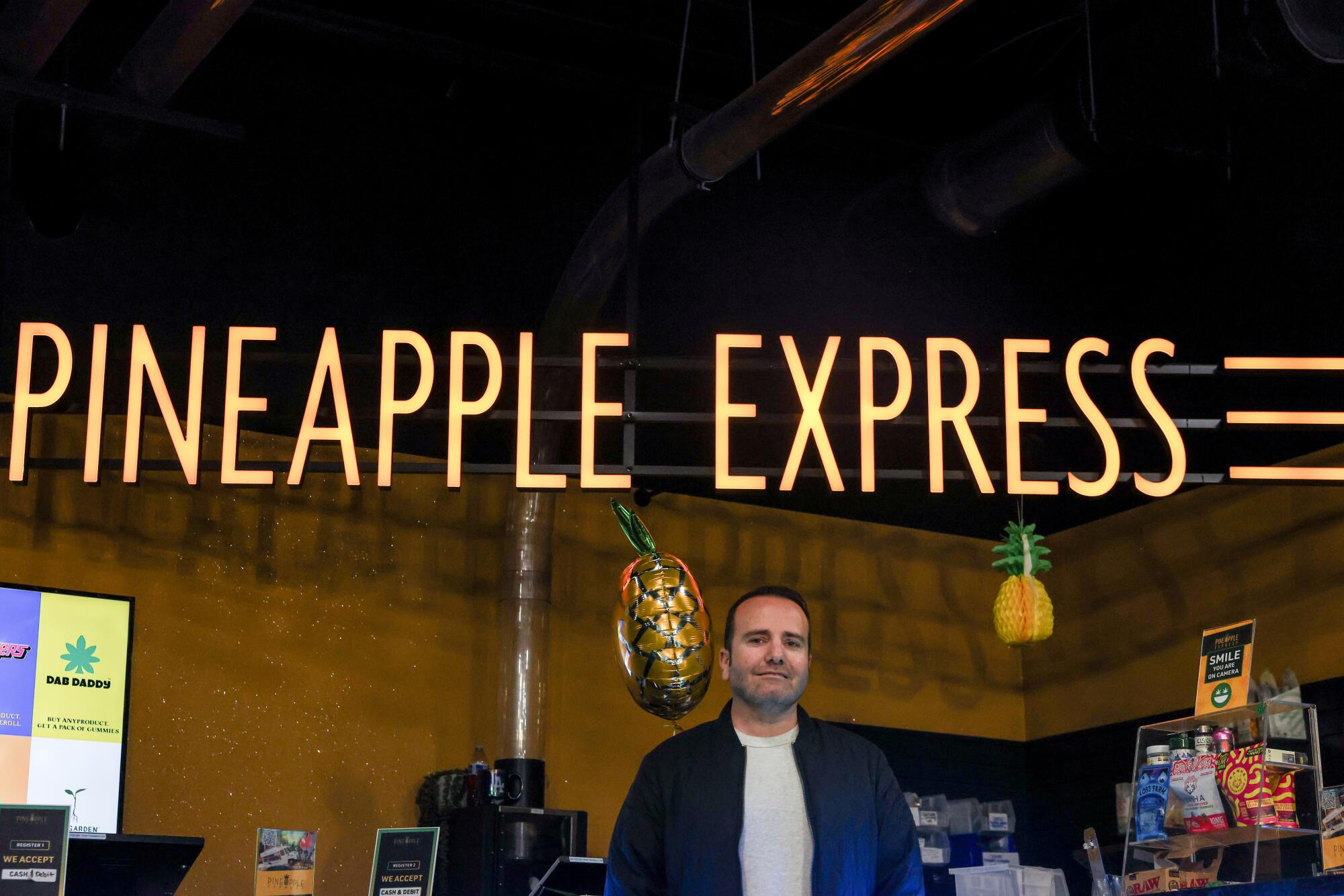 Vincent Mehdizadeh at the Pineapple Express dispensary.