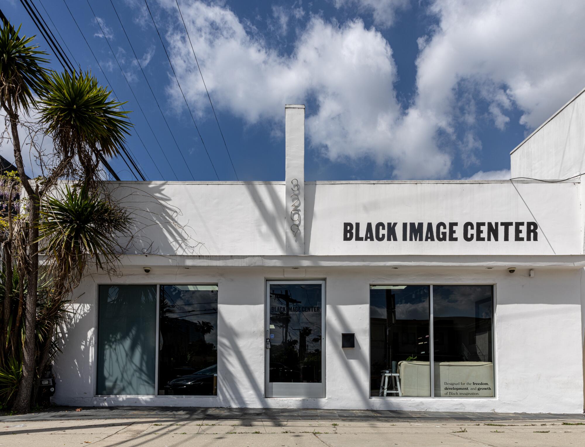 The outside of a building featuring the business name Black Image Center.
