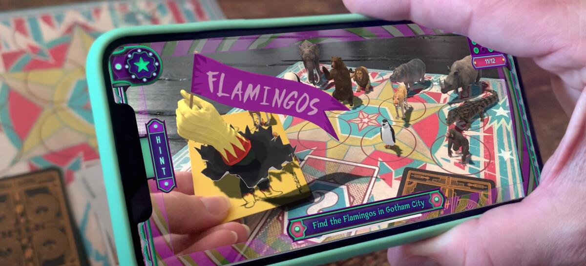 A game board and its peripheries spring to life via augmented reality in "The Arkham Asylum Files."