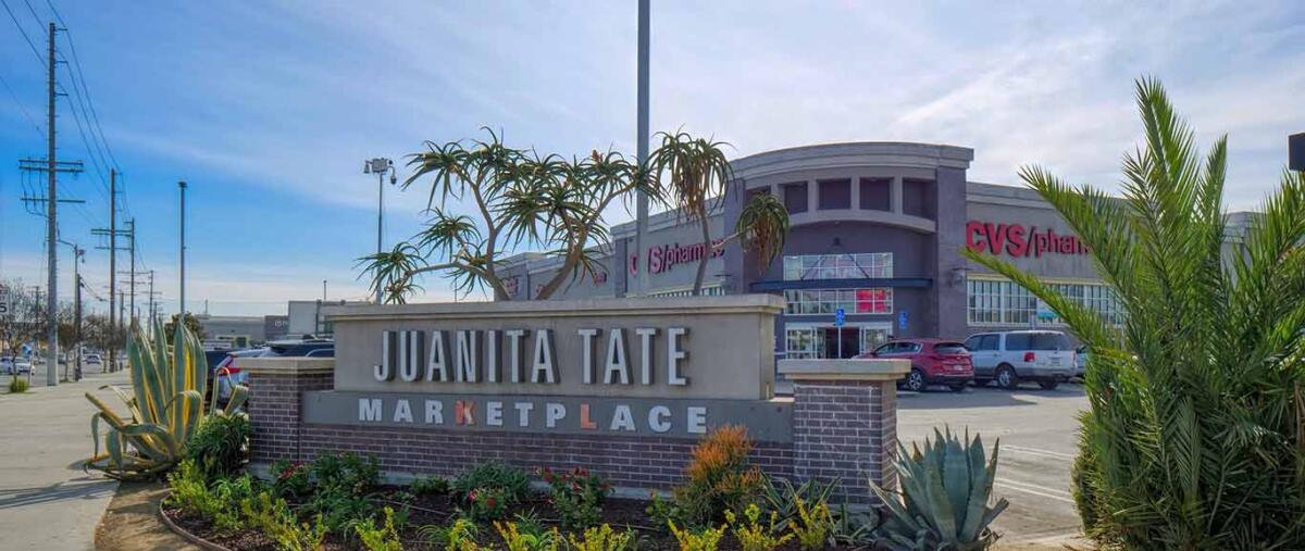 Exterior of Juanita Tate Marketplace in Los Angeles, CA
